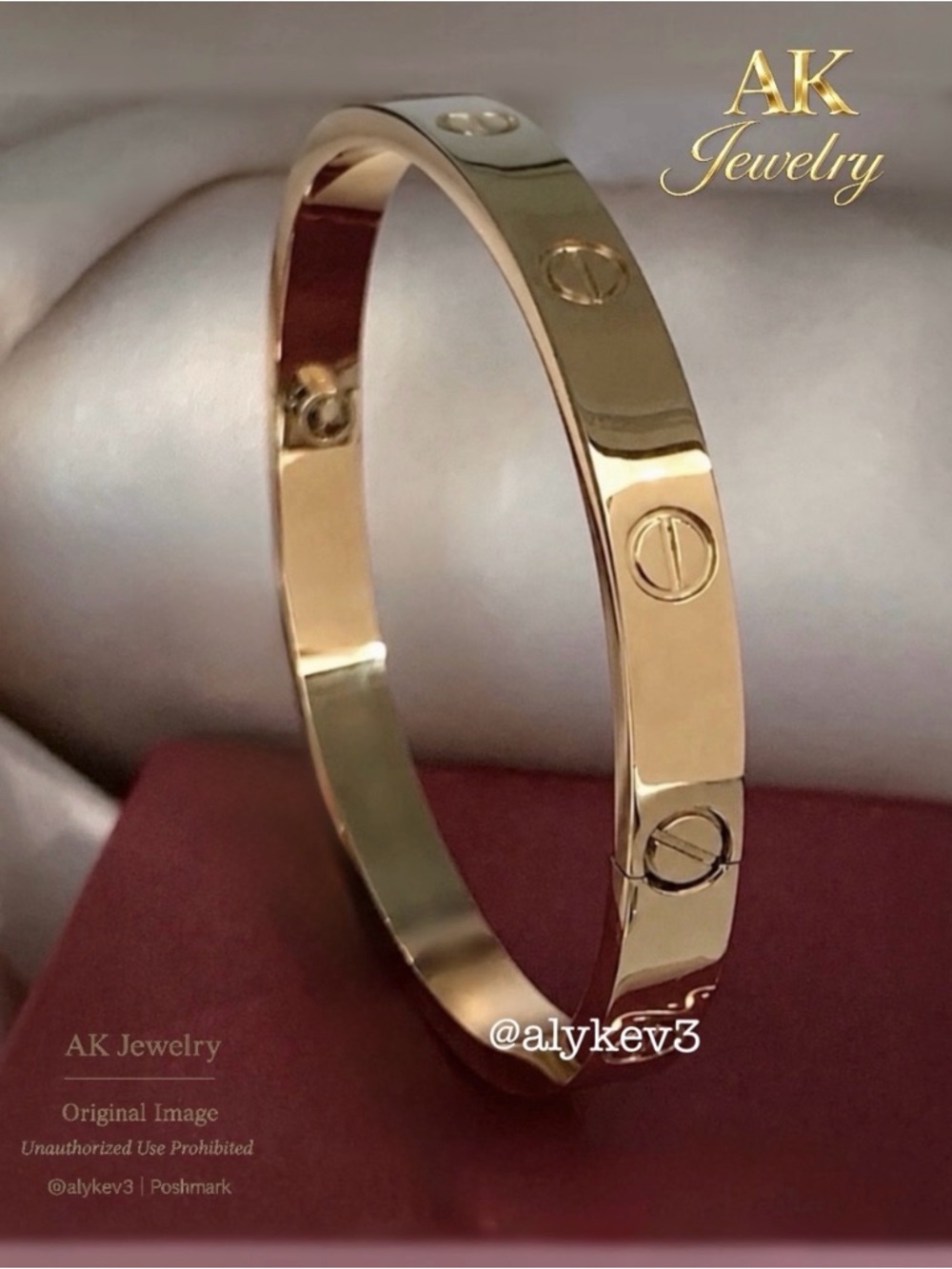 💎18k LUXURY MENS Screw-Tightening Closure, Cuff, Bracelet, High End - Picture 3 of 5